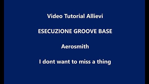 Video Tutorial Allievi - Esecuzione Groove Base - Aerosmith