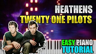 Heathens - Twenty One Pilots | Easy Piano tutorial
