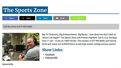 The Consumer Quarterback Show - Patrick Highland The Sports Zone