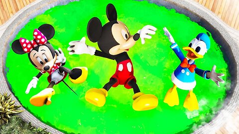 GTA 5 Mickey Mouse vs Donald Duck vs Goofy Water Ragdolls Jumps Fails (Funny Moments)