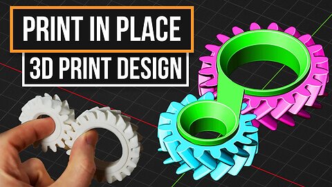 3D Print In Place Design | Fidget Gears | Blender 3.0