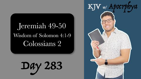 Day 283 - Bible in One Year KJV [2022]