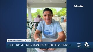 Uber driver dies months after fiery crash on I-95