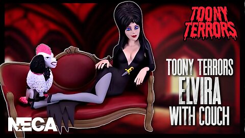 NECA Toony Terrors Elvira Laying on Couch @TheReviewSpot