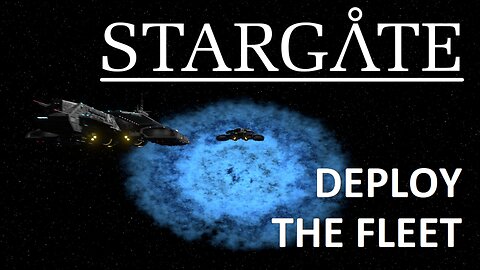 StarGate F-304 Fleet Hyperspace Exit (sci-fi animation)