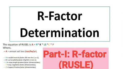 Determination of R Factor for estimation soil loss & sediment yield using RUSEL model Part-I