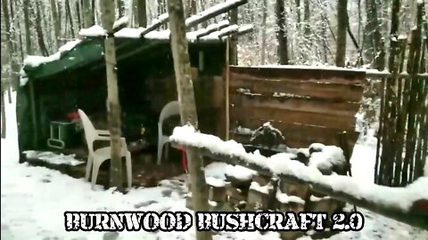 BURNWOOD BUSHCRAFT 2.0 - The First Snow at the Base Camp