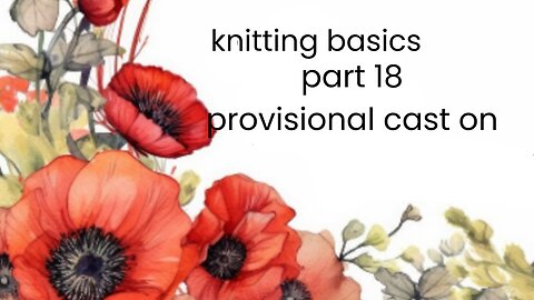 how to knit provisional cast on