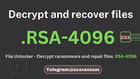 File Unlocker - Decrypt Ransomware and repair files .RSA-4096