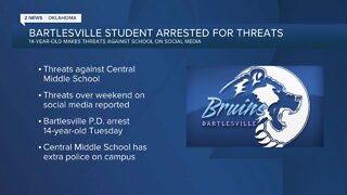 Bartlesville student arrested after middle school threats