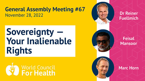 Reiner Fuellmich, Feisal Mansoor, Marc Horn on World Council for Health General Assembly #67