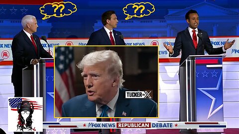 TRUMP-TUCKER interview plus 1st Republican debate