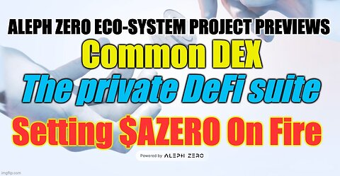 Common DEX Privacy DeFi Platform! Aleph Zero Eco-system Project Pre-views /Reviews $AZERO