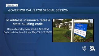 Dates set for Florida special session on property insurance