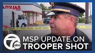 MSP provides 8 a.m. update on trooper shot