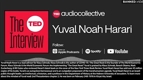 Yuval Noah Harari | "People Are Correct In Thinking That the Future Doesn't Need Me. You Have All of These Smart People In California, In New York & In Bejing & They Are Planning This Amazing Future With A.I. & Bio-Engineering"