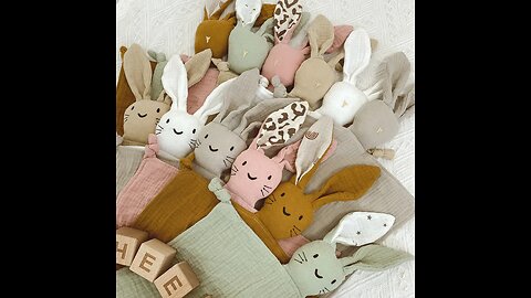 Baby towel | baby towels | Cute Baby Rattle Bunny Muslin Towel