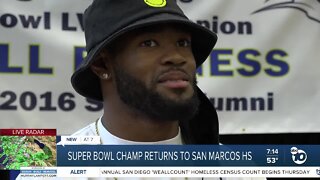 Super Bowl Champ returns to High School