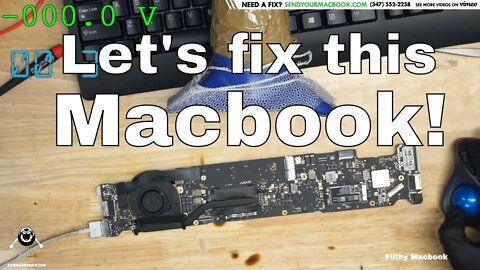 A happy, educational Macbook Air no-green-light-on-charger logic board repair video. 😊