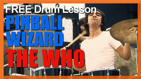 ★ Pinball Wizard (The Who) ★ FREE Video Drum Lesson | How To Play FILL (Keith Moon)