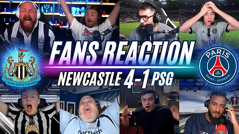 NEWCASTLE FANS REACTION TO NEWCASTLE 4-1 PSG | CHAMPIONS LEAGUE