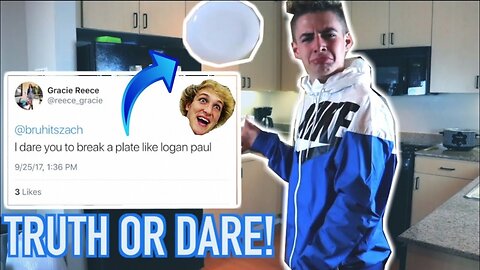 I BROKE A PLATE LIKE LOGAN PAUL TRUTH OR DARE | Zach Clayton