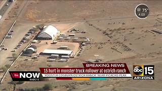 Monster truck crashes near Picacho Peak