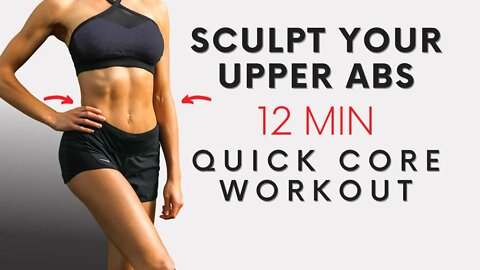 Sculpted Upper Abs, Core Workout at Home, Quick Results! Shred Fat 🔥
