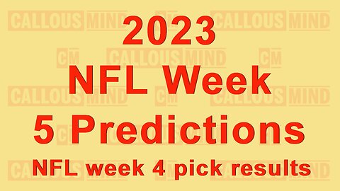 2023 National Football League week 5 picks - week 4 pick results - the Raiders Lose Again