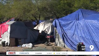 Golf Links homeless camp clean-up waiting on shelter space