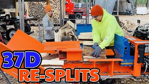 Re-Splitting Firewood with the @EastonmadeWoodSplitters 37D Log Splitter