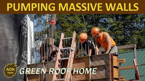 PUMPING MASSIVE RETAINING WALLS FOR GREEN ROOF DOME HOME