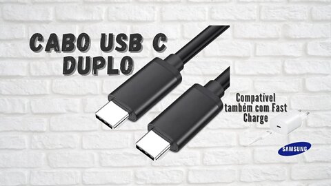Cabo USB-C para USB-C (Ponta Dupla) Compatível com Fast Charge e Galaxy S21 | Geekmedia