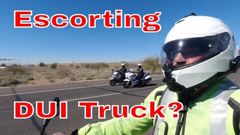 Whats going on here Interstate 17 Police escort