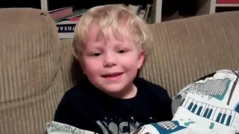 Adorable Boy Laughs At His Own Knock-Knock Jokes