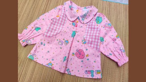 Pocker top cutting and stitching for baby girls