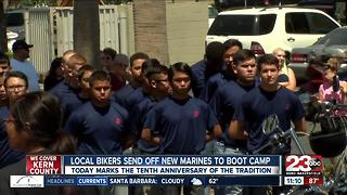 Bikers in Bakersfield send off new marines to boot camp