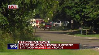 Romulus police telling people to avoid area Wayne and Wick roads