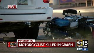 Deadly crash kills a motorcyclist in Phoenix