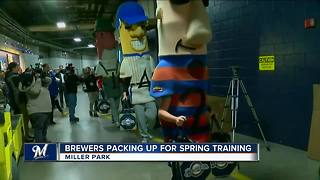 Milwaukee Brewers pack up for Spring training