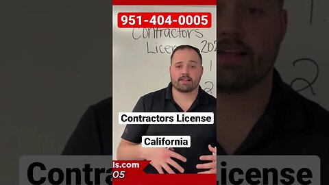 Contractors License; California