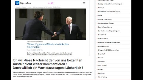 RT zeigt das in die deutsche Sprache übersetzte Interview mit Tucker Carlson und Herrn Putin