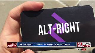 Alt-right group spreads swastika laden cards downtown