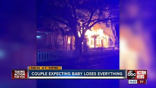 Seminole Heights couple expecting first child loses everything after house fire