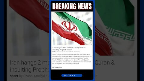 Iran Hanging 2 Men for Blasphemy: US-Iran Divide on Human Rights | #shorts #news