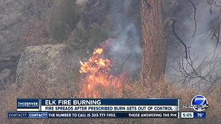 Elk Fire burning in Larimer County