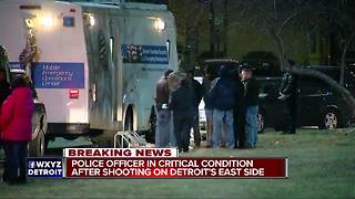 Detroit police officer in critical condition following shooting