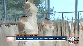 OP bridal store to give free gowns to military