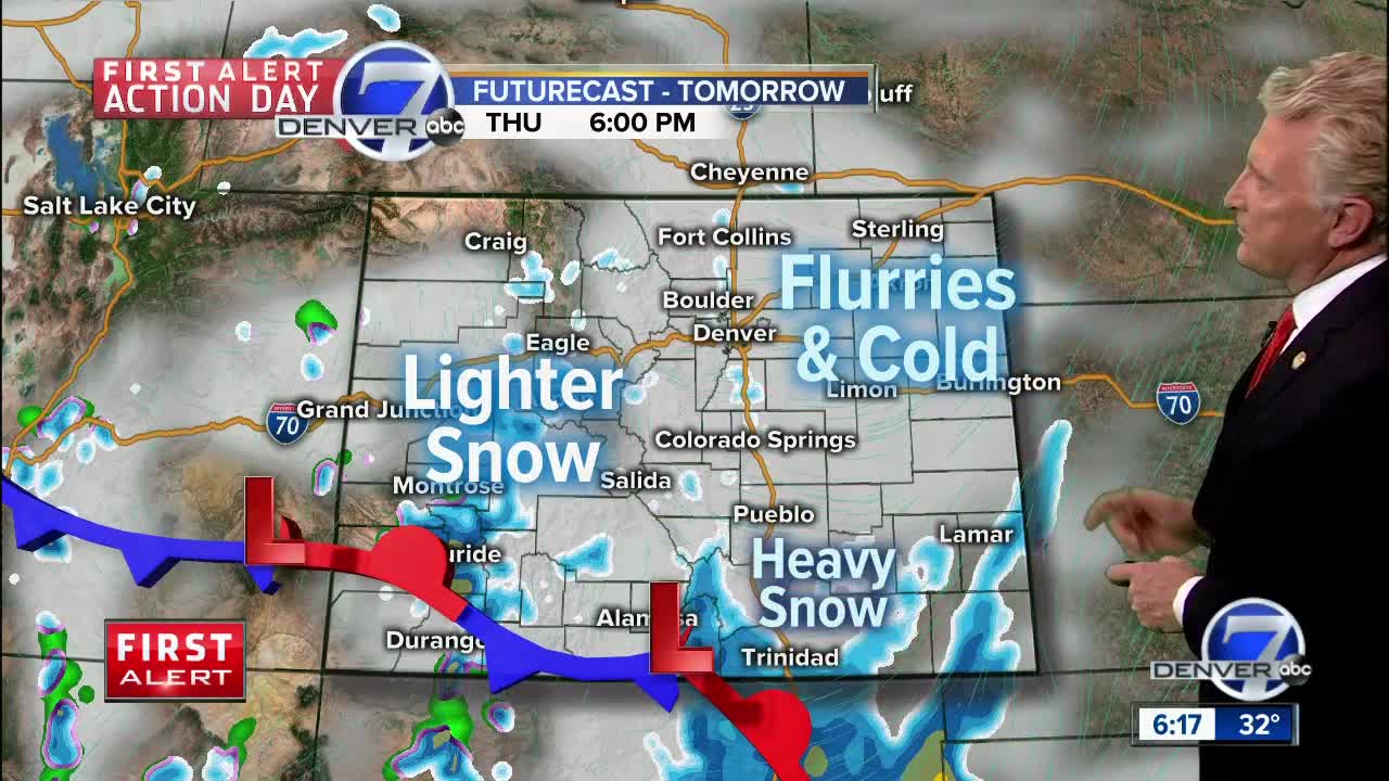 First Alert Action Day: Snow for metro Denver tonight and Thursday