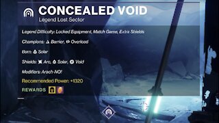Destiny 2 Legend Lost Sector: Europa - Concealed Void 9-12-21